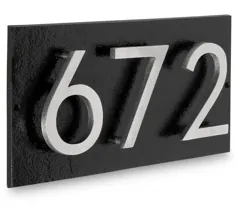پلاک شماره مدرن خانه - اعداد "شناور" 4 اینچ