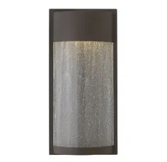 Hinkley Lighting 1344KZ Buckeye Bronze Shelter 1 Light 18 "Tall Integrated LED Outdoor Wall Sconce with Clear Seedy Glass - LightingDirect.com