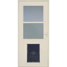 LARSON Pet Door XL 32-in x 81-in Badmond Universal Reversible Wood Core Core Storm Door Lowes.com