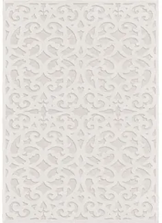 فرش Orian Sculpted 4704 Indoor / Outdoor High-Low Debonair Natural فرش ، 9 "x 13" ، عاج
