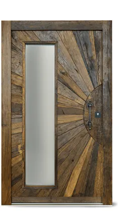 نسخه آلپین Altholz Oberflächen für Haustüren |  handgehackt، wurmstichig، sonnenverbrannt - jede rustikale Tür ein Unikat