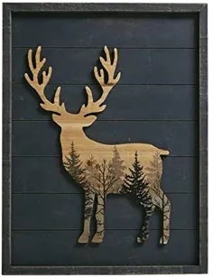 تزیین خرس کابین NIKKY HOME ، جنگل چوبی جنگلی کوهستانی Woodland Lodge حیوانات وحشی عکس حیوانات دکوراسیون دیوار هنر حمام ، 12 x 16 اینچ
