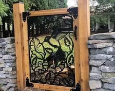 دروازه باغ هنری - دروازه استیل زینتی - پروانه ، طبیعت