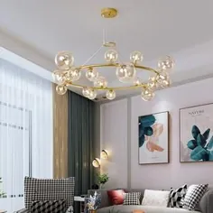 لوسترهای روشنایی آویز روشنایی با حباب های پاستل برای |  اتسی