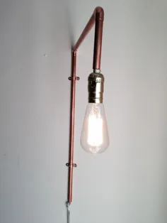 آپارتمان: لامپ DIY با لوله مس