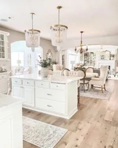 آشپزخانه بهاری تا تابستانی خانه مزرعه ای فرانسوی زیبا - مدل توری