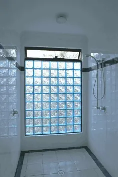 دیوار دوش آبی Welle |  پنجره در دوش ، دیوار دوش بلوک شیشه ای ، پنجره های بلوک شیشه ای