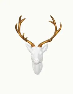 مینی Faux Deer Head Mount Mount MINI Alfred by White Faux | اتسی