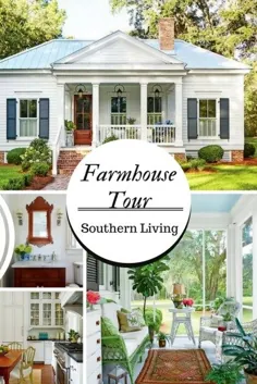 FARMHOUSE TOUR ~ Southern Living 800 متر مربع خانه فارم - شیرین جنوبی جنوبی