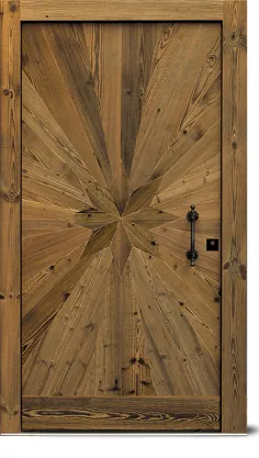 نسخه آلپین Altholz Oberflächen für Haustüren |  handgehackt، wurmstichig، sonnenverbrannt - jede rustikale Tür ein Unikat