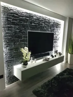 Modernste und anmutigste TV-Wandgestaltung.  Wohnzimmer TV Decken Schöne - ایده آل