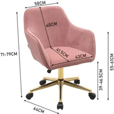 صندلی اداری قابل تنظیم مفصل گردنده ، قهوه