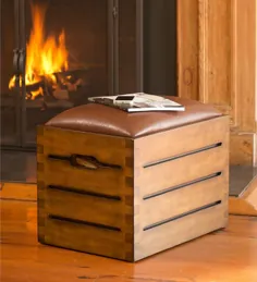 Fireside Storage Ottoman با 35 پوند.  چربی چربی |  گاوآهن