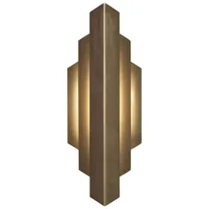 Deco Sconce ، چراغ قوه LED مدرن هندسی عمودی طلا