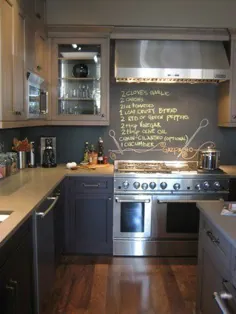 بازسازی آشپزخانه DIY: رنگ تخته برای یادداشت ها