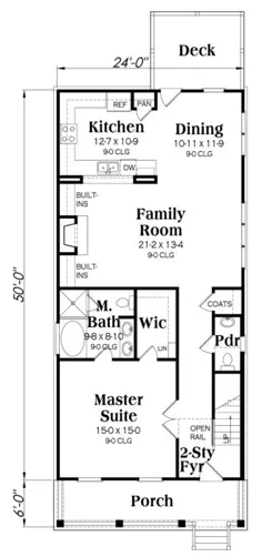 طرح کلبه: 2018 فوت مربع ، 4 اتاق خواب ، 2 حمام ، یاس