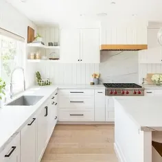 آشپزخانه به سبک ساحلی با دو کوره - کلبه - آشپزخانه