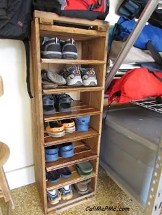 قفسه کفش DIY از چوب قراضه