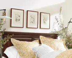 اتاق خواب و چاپهای دریایی مردانه - خانه معمولی کلاسیک