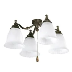 Progress Lighting Renovations Collection 4-light Forged Bronze Fan Light-P2625-77 - The Home Depot