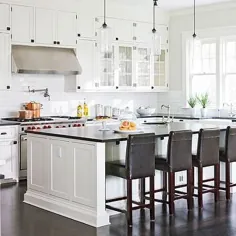 گرانیت سیاه مشکی - انتقالی - آشپزخانه - ابر سفید بنجامین مور - خانه سنتی