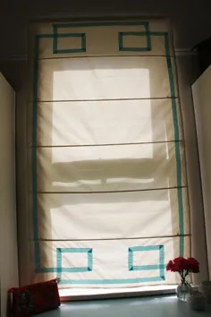 قبل و بعد از آن ارزان و آسان: آموزش DIY Ribbon Trim Roman Blind - شایسته Swoon