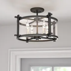 Attleboro 4 - Light 16.38 "Unique / Statement Drum Semi Flush Mount