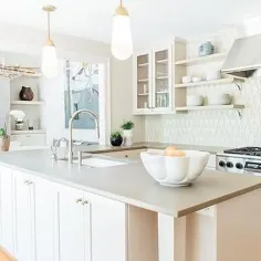 آویزهای سبک جزیره سفید و طلایی - انتقالی - آشپزخانه