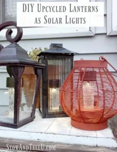 چراغ های خورشیدی فانوس مرتب و مرتفع DIY
