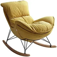 صندلی راک دار LYQZ ، مبل تنبل ، صندلی مبل خانگی نشیمن ، اوقات فراغت و لوکس ، 70 × 88 × 95 سانتی متر (رنگ: زرد)