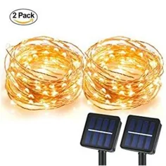 خورشیدی 10 رشته 200 LED چراغ رشته ای ، آبیاری ضد آب می تواند روشن شود ، کرم شب تاب خورشیدی گیاهان ماه درختان درخت انگور