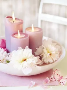 15 قطعه شمع گلدار با گلهای گل صد تومانی