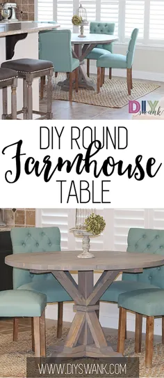 میز خانه مزرعه گرد DIY |  شرکت طراحی Swanky